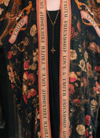 Market of Stars Heart of Gold Opera Duster Kimono Robe With Sacred Heart