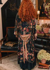 Market of Stars Heart of Gold Opera Duster Kimono Robe With Sacred Heart