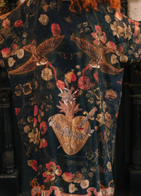 Market of Stars Heart of Gold Opera Duster Kimono Robe With Sacred Heart