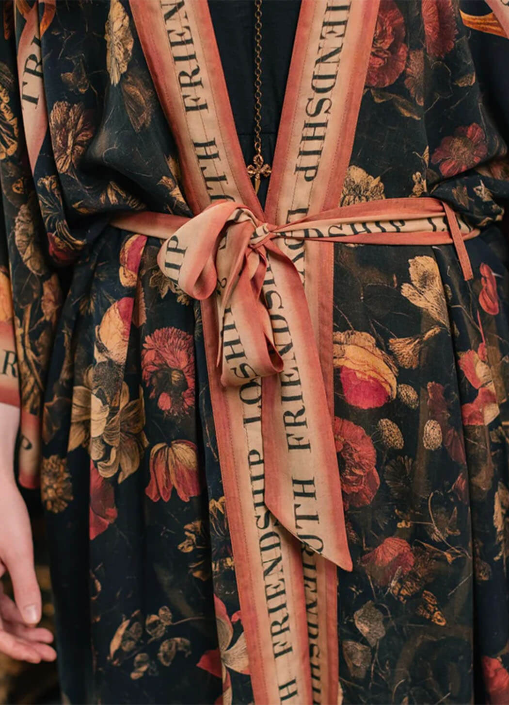 Market of Stars Heart of Gold Opera Duster Kimono Robe With Sacred Heart