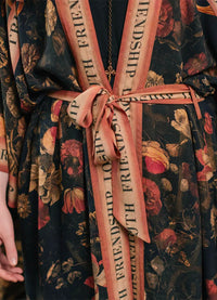 Market of Stars Heart of Gold Opera Duster Kimono Robe With Sacred Heart