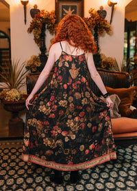 Market of Stars Heart of Gold Boheme Long Maxi Slip Dress With Sacred Heart