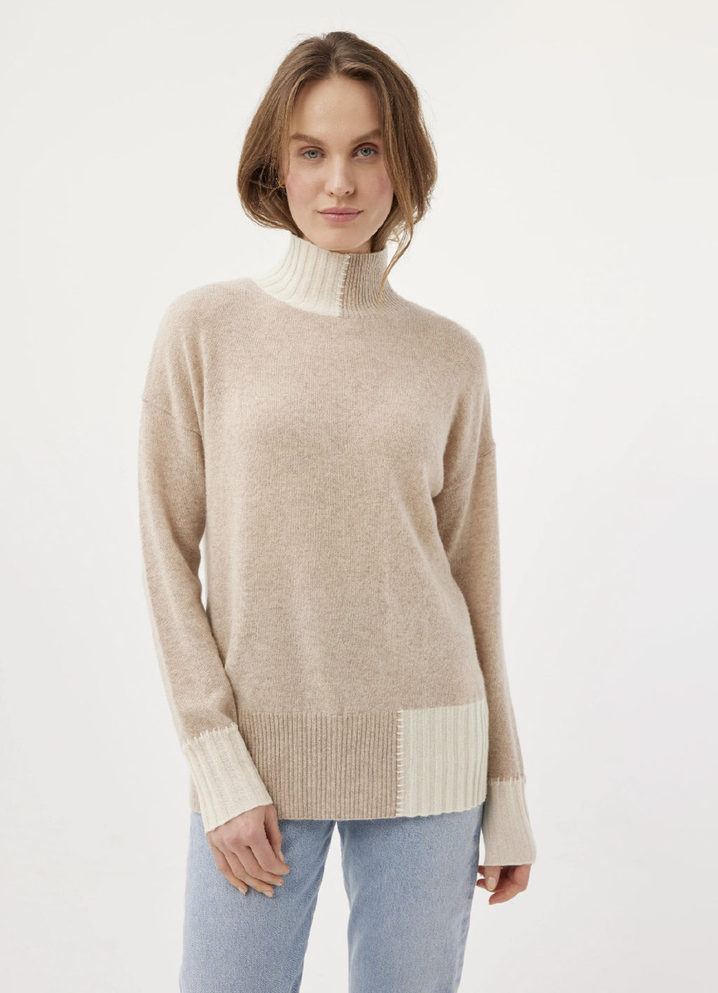 Mila Paloma Cashmere Mock Neck Sweater