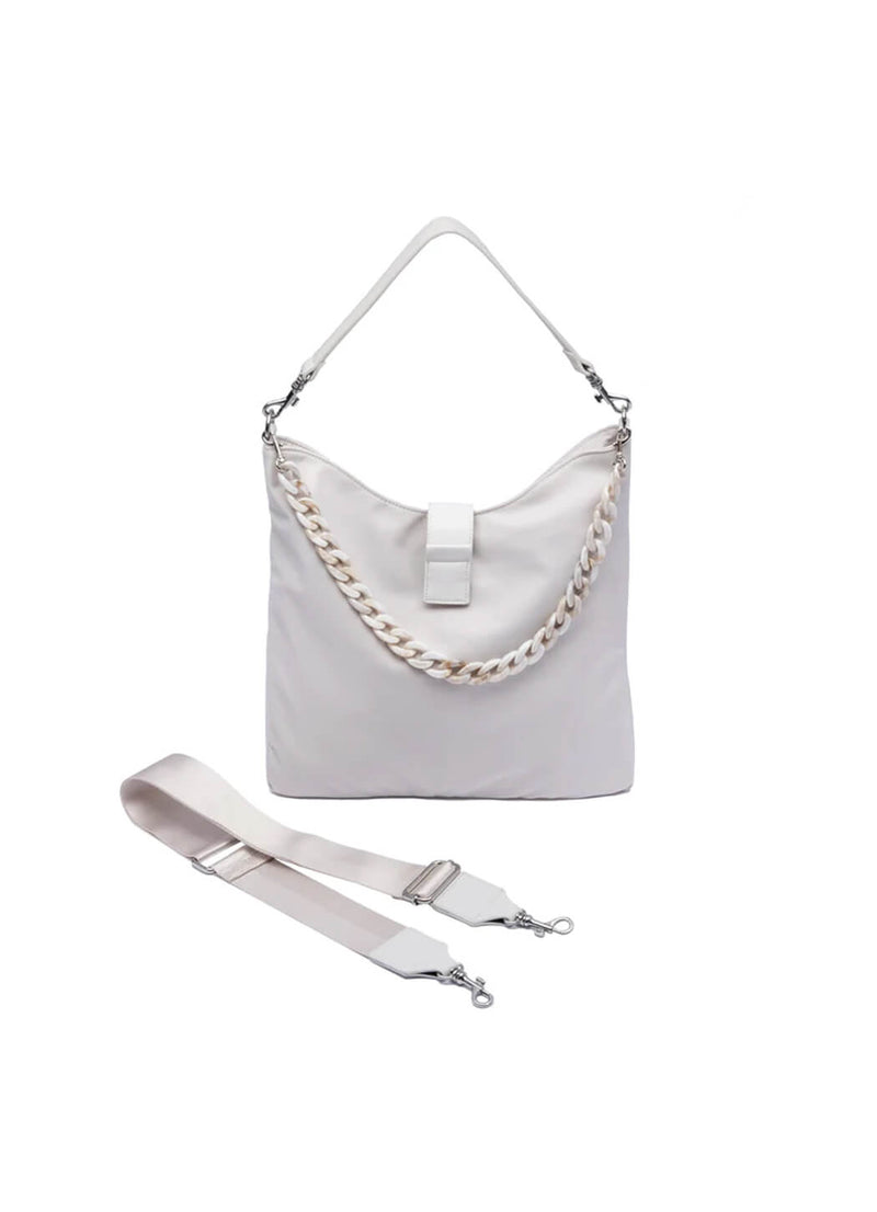 WanderFull Oyster HydroHobo Bag with Silver Hardware