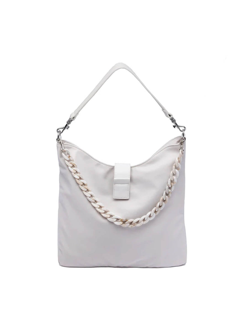 WanderFull Oyster HydroHobo Bag with Silver Hardware