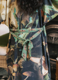 Market of Stars Heartwork Artisan Bamboo Duster Kimono Robe