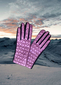 Justin Gregory Heart Puffer Glove - Pink Rose
