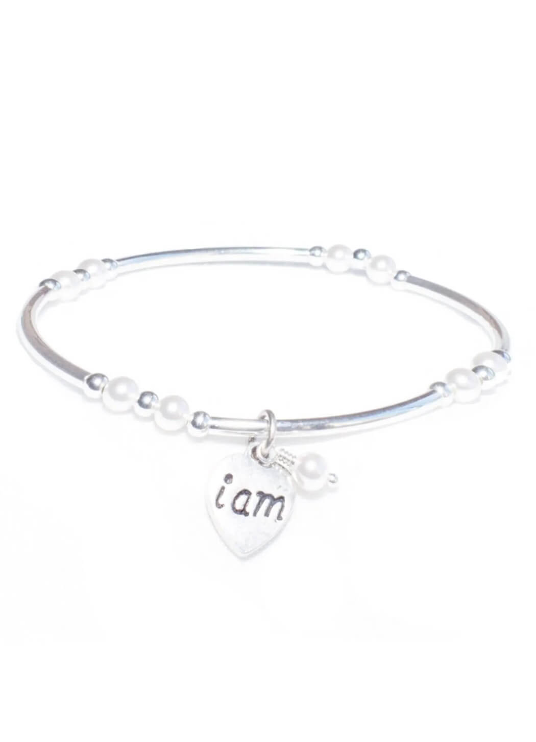 Blessing Bracelet Sterling Silver and White Pearl Intentional Bracelet