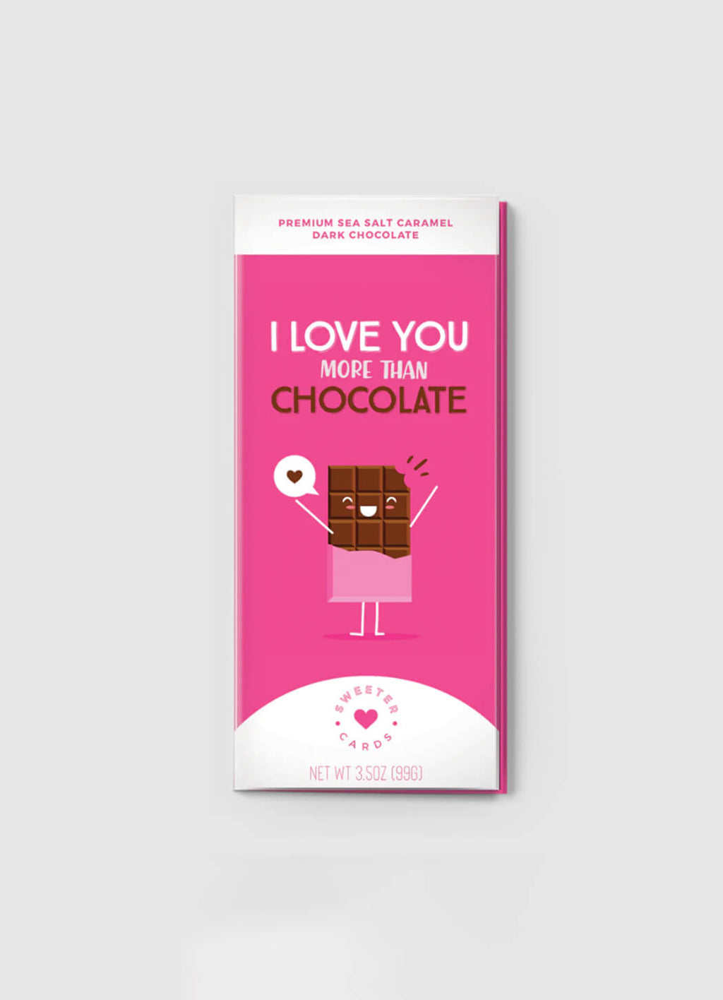 Sweeter Cards "I Love You More Than Chocolate" Chocolate-Bar Greeting Card