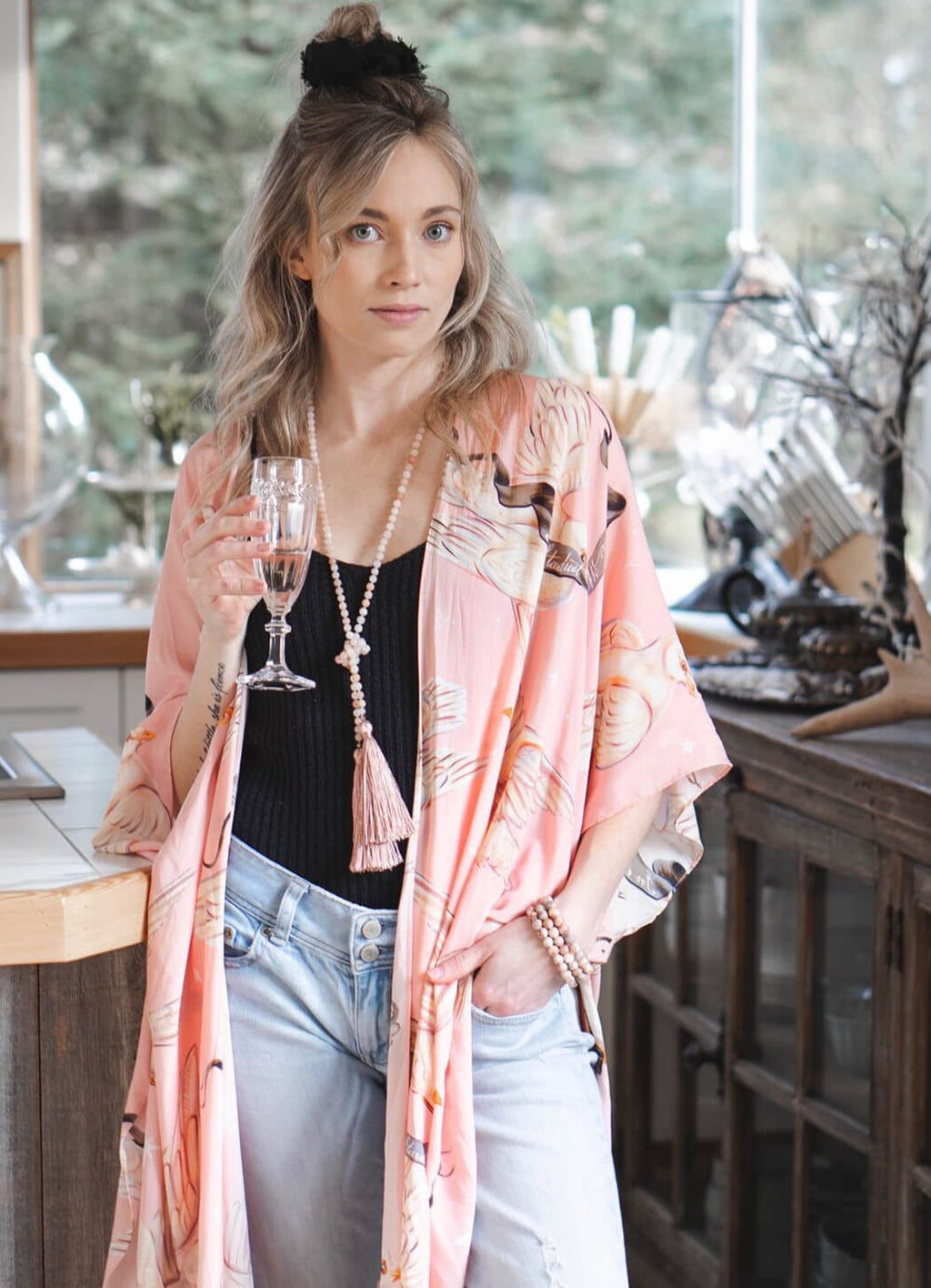 Market of Stars In Stardust We Trust Bamboo Kimono