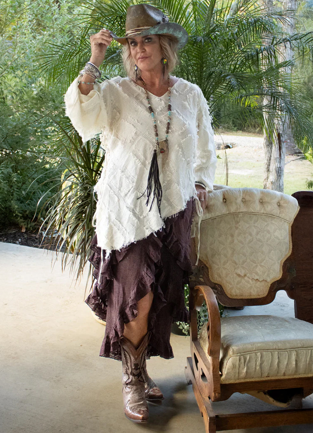 Jaded Gypsy Ivory Spirit Top