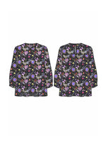 Johnny Was Inva Lucia High Neck Velvet Blouse
