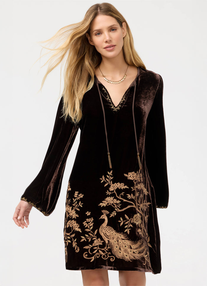Johnny Was Velvet Molly Kimono-Sleeve Dress Johnny Was Velvet Molly Kimono-Sleeve Dress