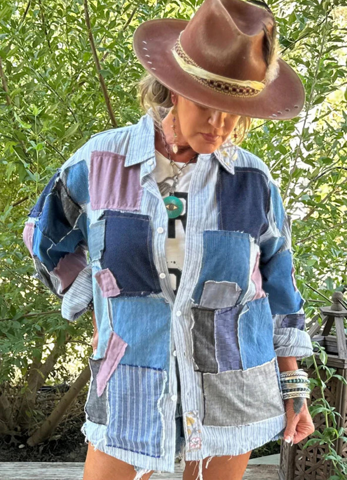Jaded Gypsy Patched In Dreams Top