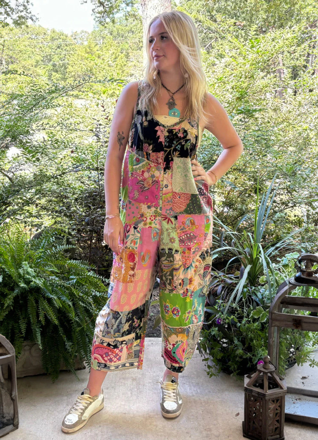 Jaded Gypsy Patchwork Gardens Overalls