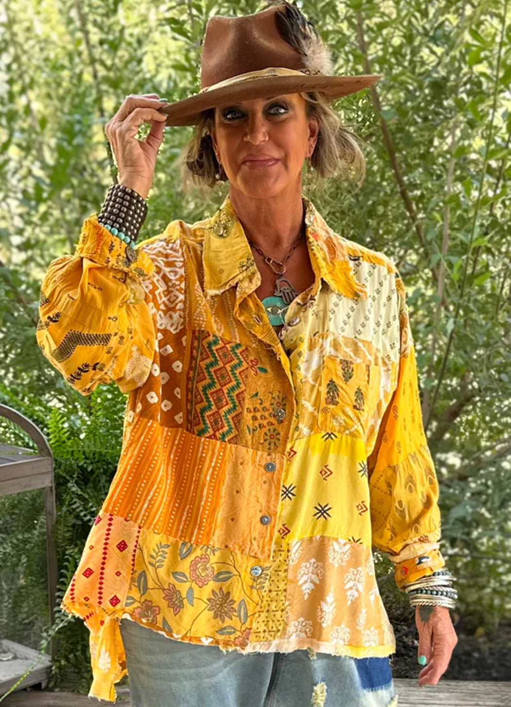 Jaded Gypsy Patchwork Sunrise Top