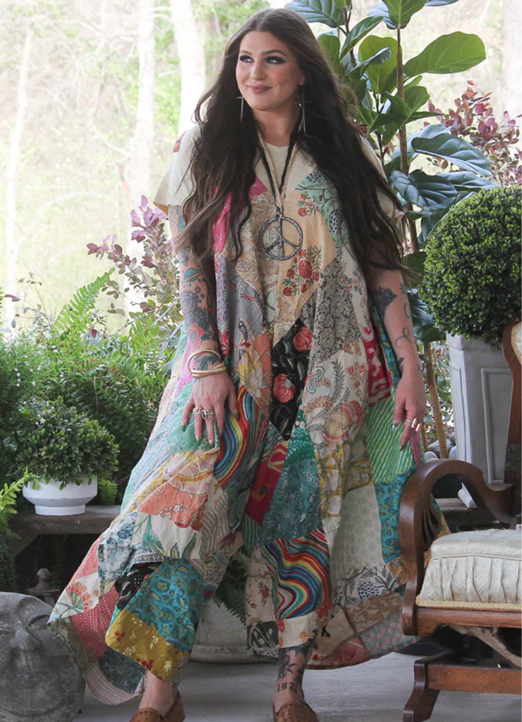 Jaded Gypsy Patchwork Sunrise Jumpsuit