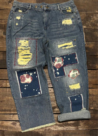 Jaded Gypsy Garden Splatter Jeans