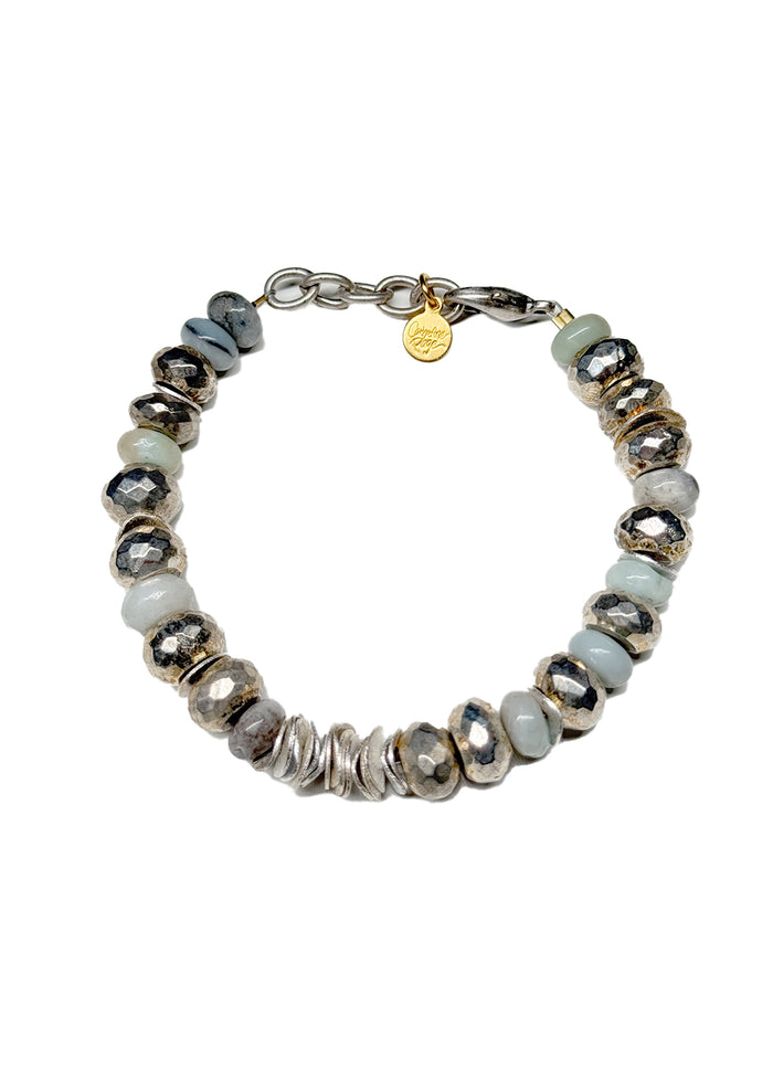 Catherine Page Juno Gemstone Bracelet - Silver Pyrite