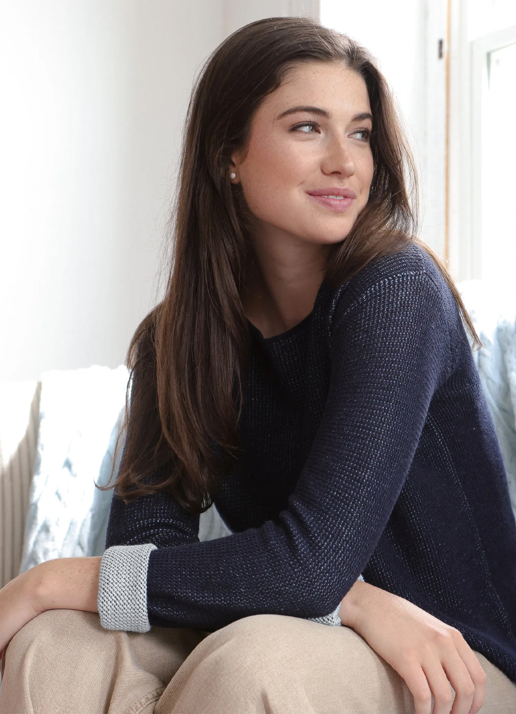 Alashan Cotton Cashmere Reversible Pullover