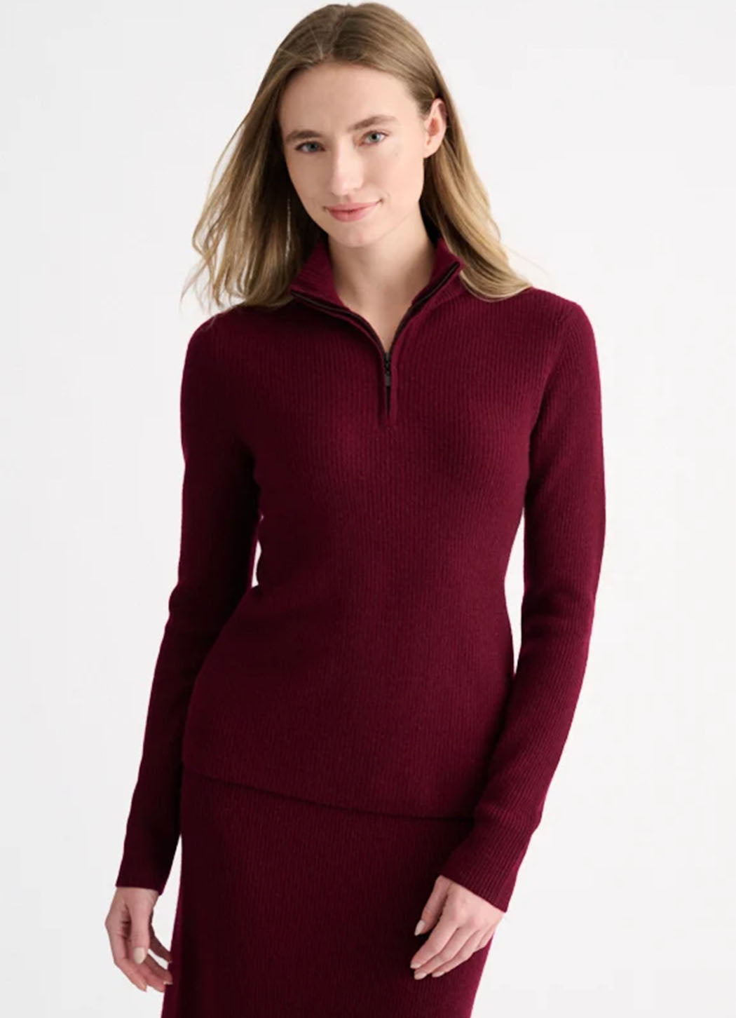 Kinross Rib Zip Mock