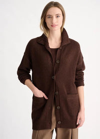 Kinross Long Button Mock Cardigan