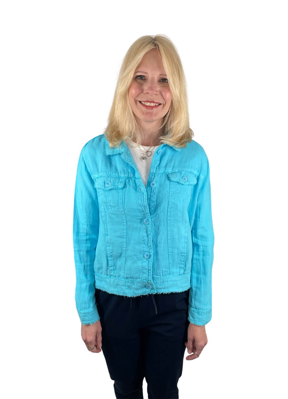 Lulu B Linen Travel Jacket Details Direct