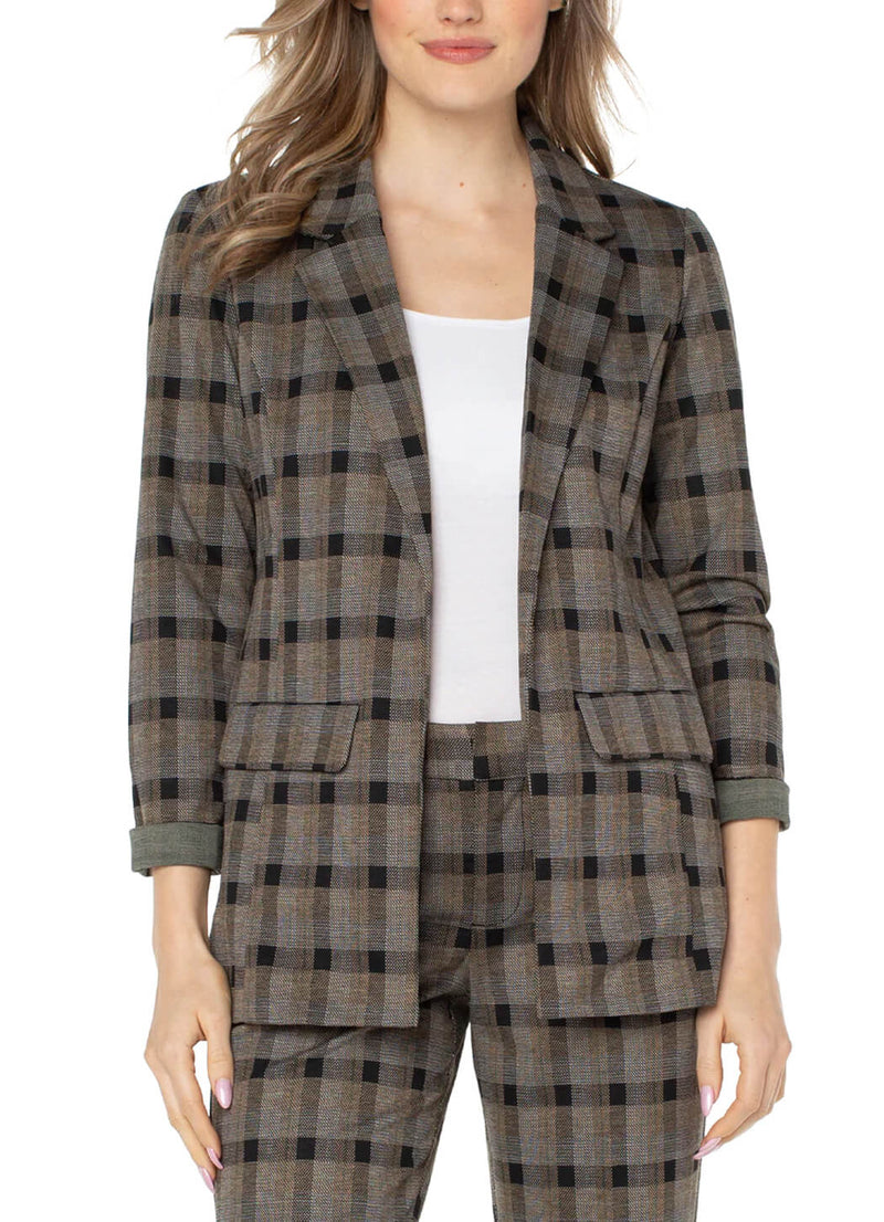 Liverpool Boyfriend Blazer With Princess Dart Pattern Knit