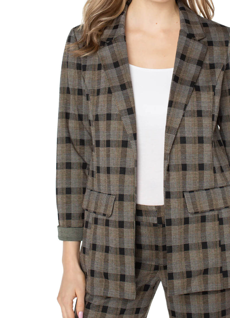 Liverpool Boyfriend Blazer With Princess Dart Pattern Knit