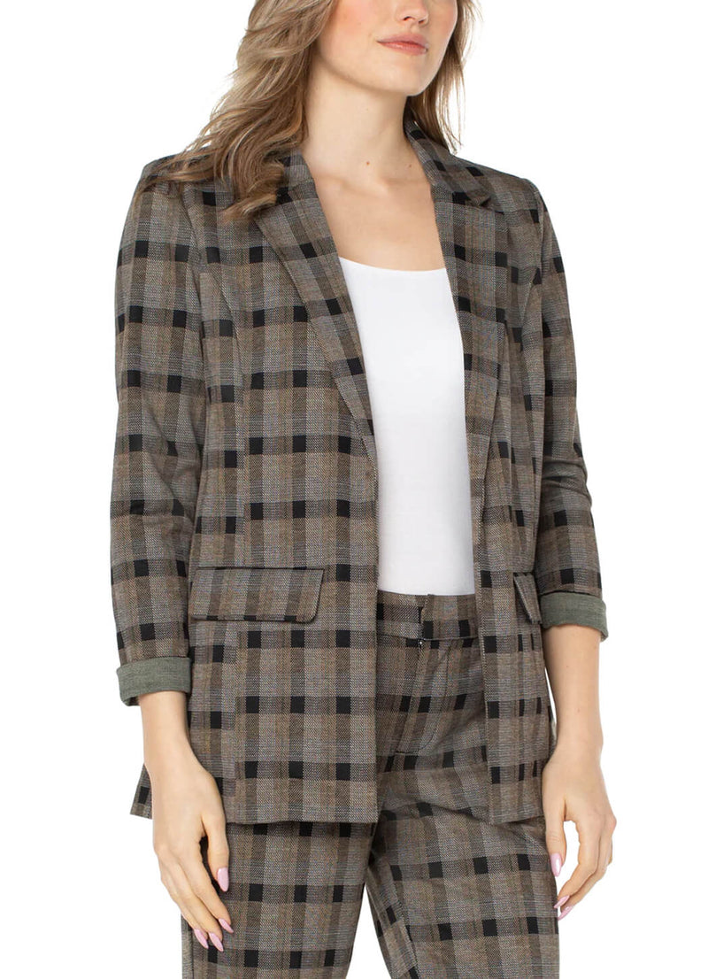 Liverpool Boyfriend Blazer With Princess Dart Pattern Knit