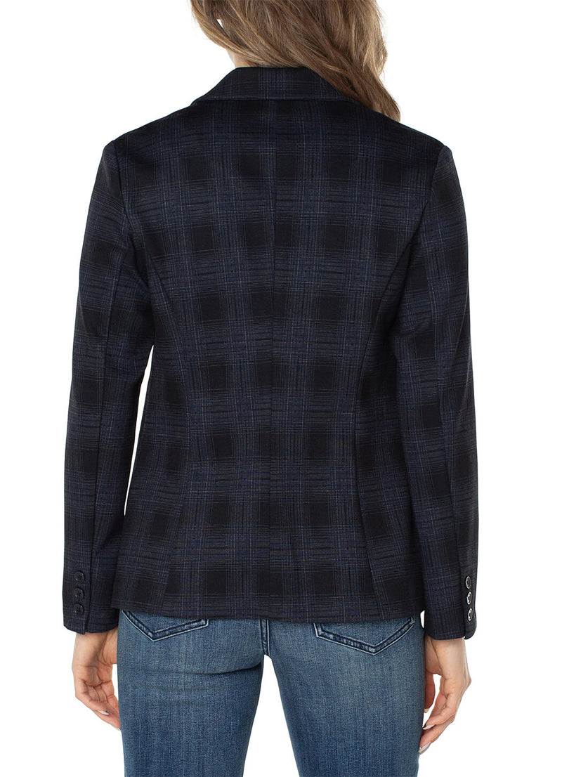 Liverpool Plaid Fitted Blazer