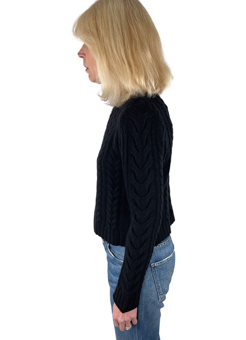Alashan Cashmere Merino Crop Cable Turtleneck