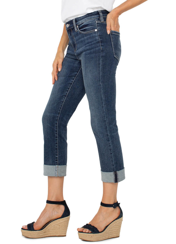 Liverpool Charlie Crop Wide Cuff Jean