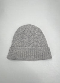 Alashan Cashmere Merino Chunk Cable Rib Cuff Hat
