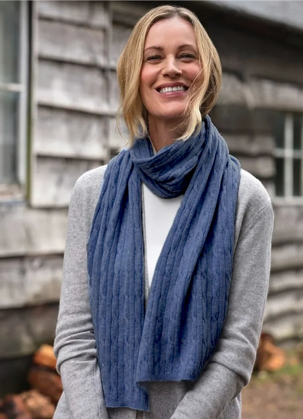 Alashan Cashmere Merino Chunky Cable Scarf – Details Direct