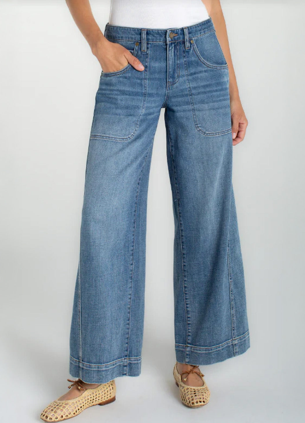 Liverpool The Stride Wide Leg Utility Jean