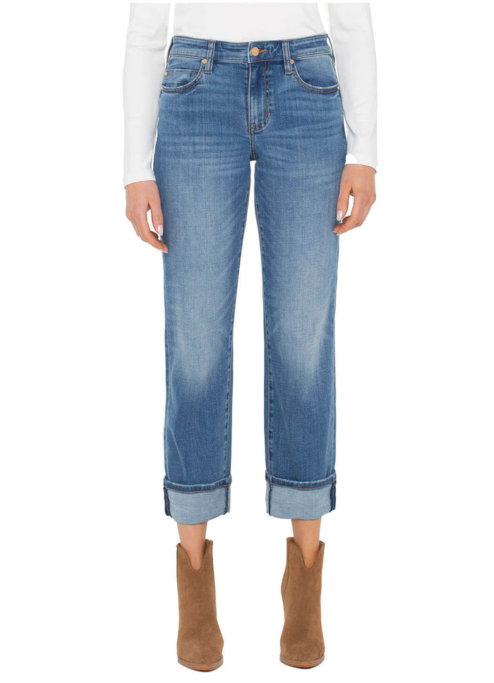 Liverpool Marley Girlfriend Cuffed Jean