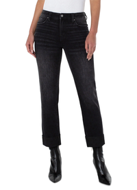 Liverpool Marley Girlfriend Raw Cut Cuff Jeans