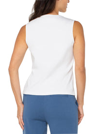 Liverpool Sleeveless V-Neck Knit Top