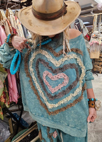 A Rare Bird Love Ribbon Heart Top