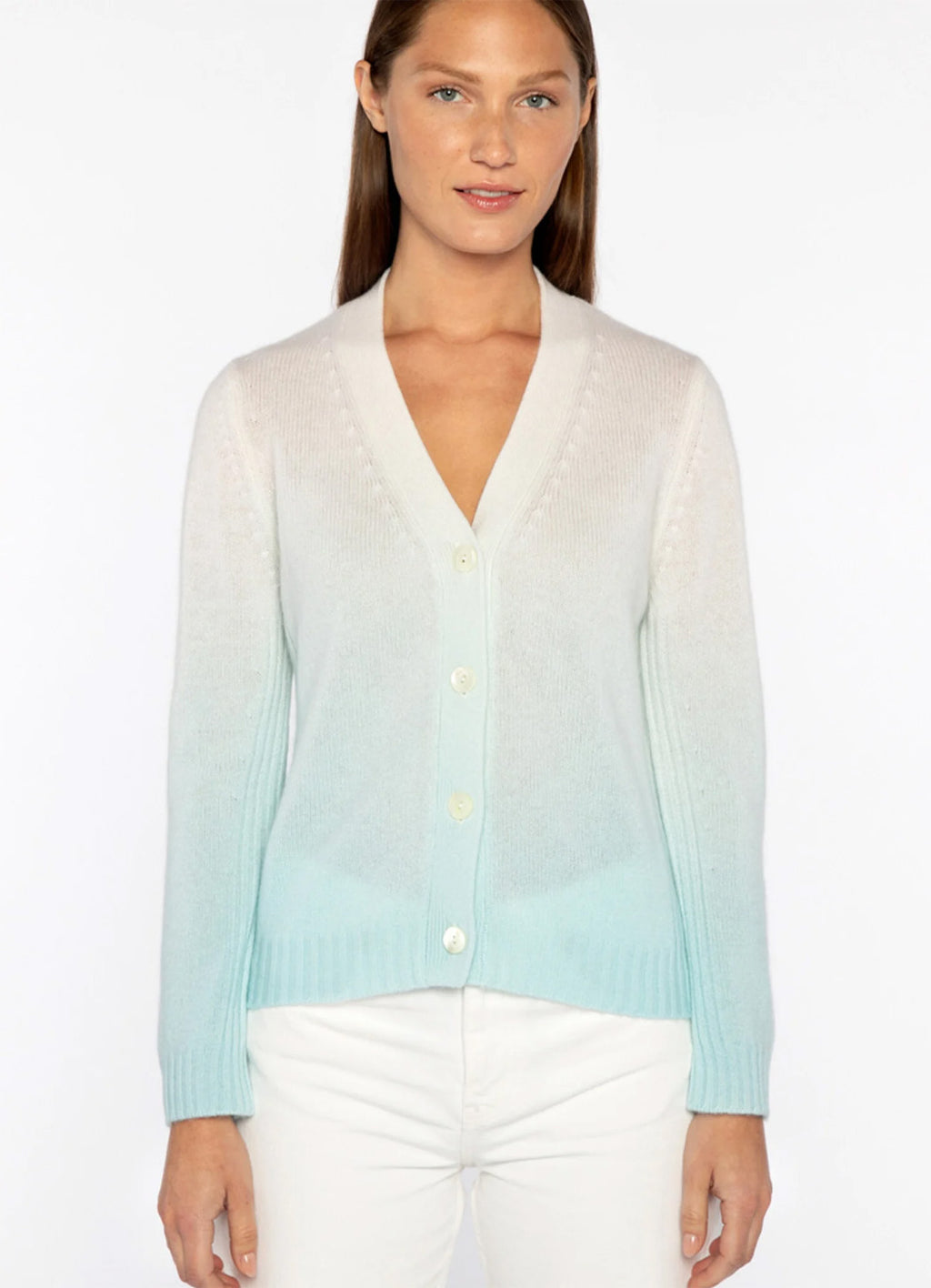 Kinross Ombre Vee Cardigan – Details Direct