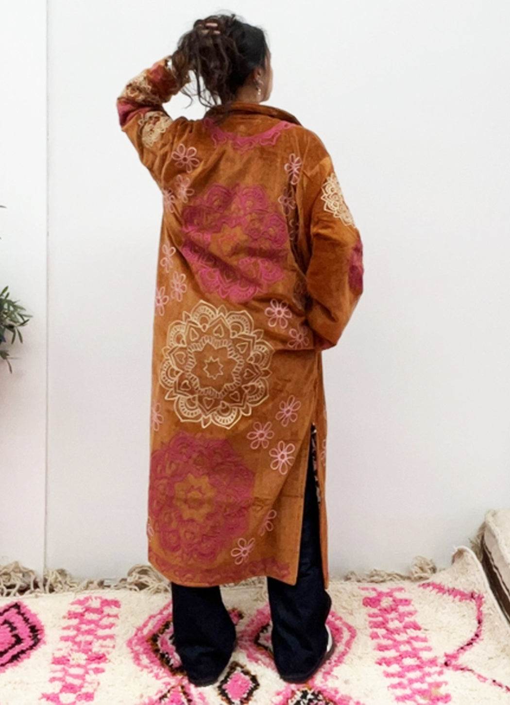 ToutVintage Long Mandala Embroidery Coat