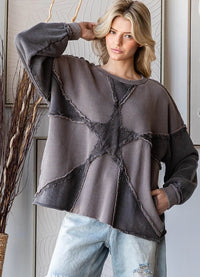 Oli & Hali Washed Star Crewneck Top