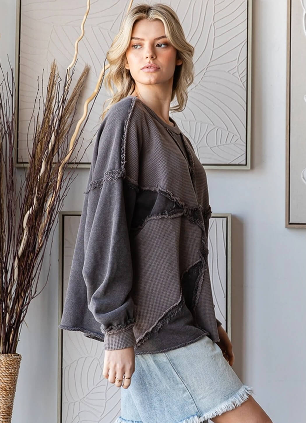 Oli & Hali Washed Star Crewneck Top
