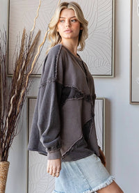 Oli & Hali Washed Star Crewneck Top