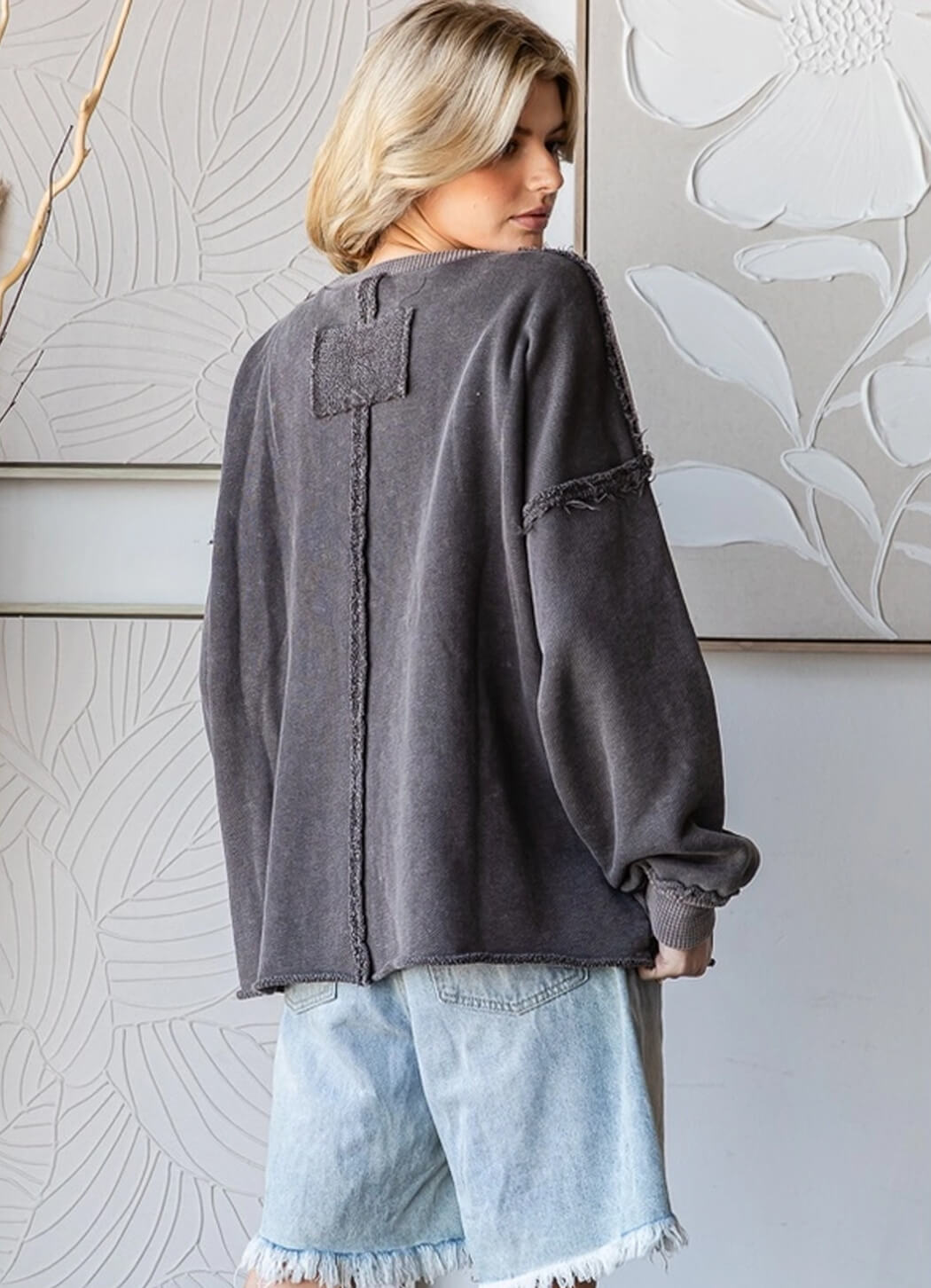 Oli & Hali Washed Star Crewneck Top