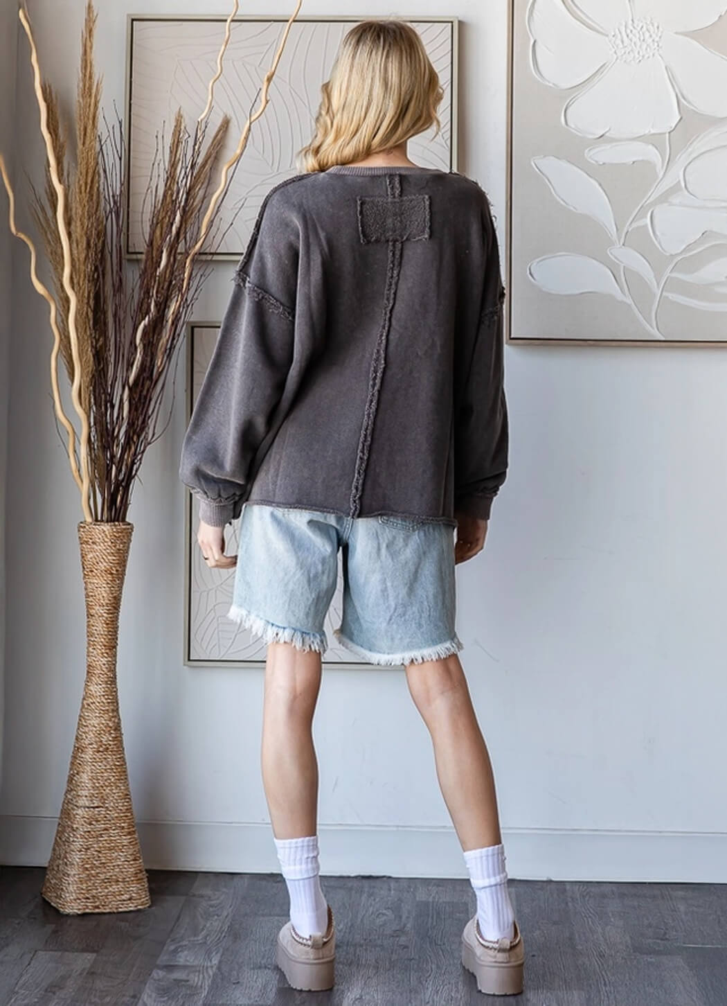 Oli & Hali Washed Star Crewneck Top