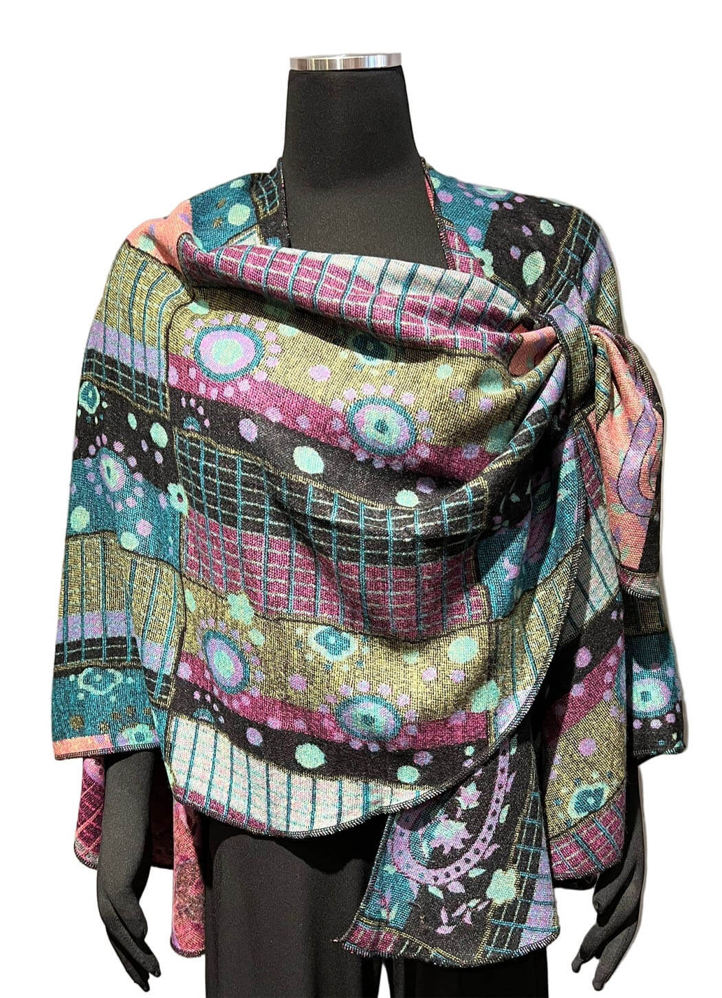 Rapti Fashion Reversible Cashmere Buckle Shawl
