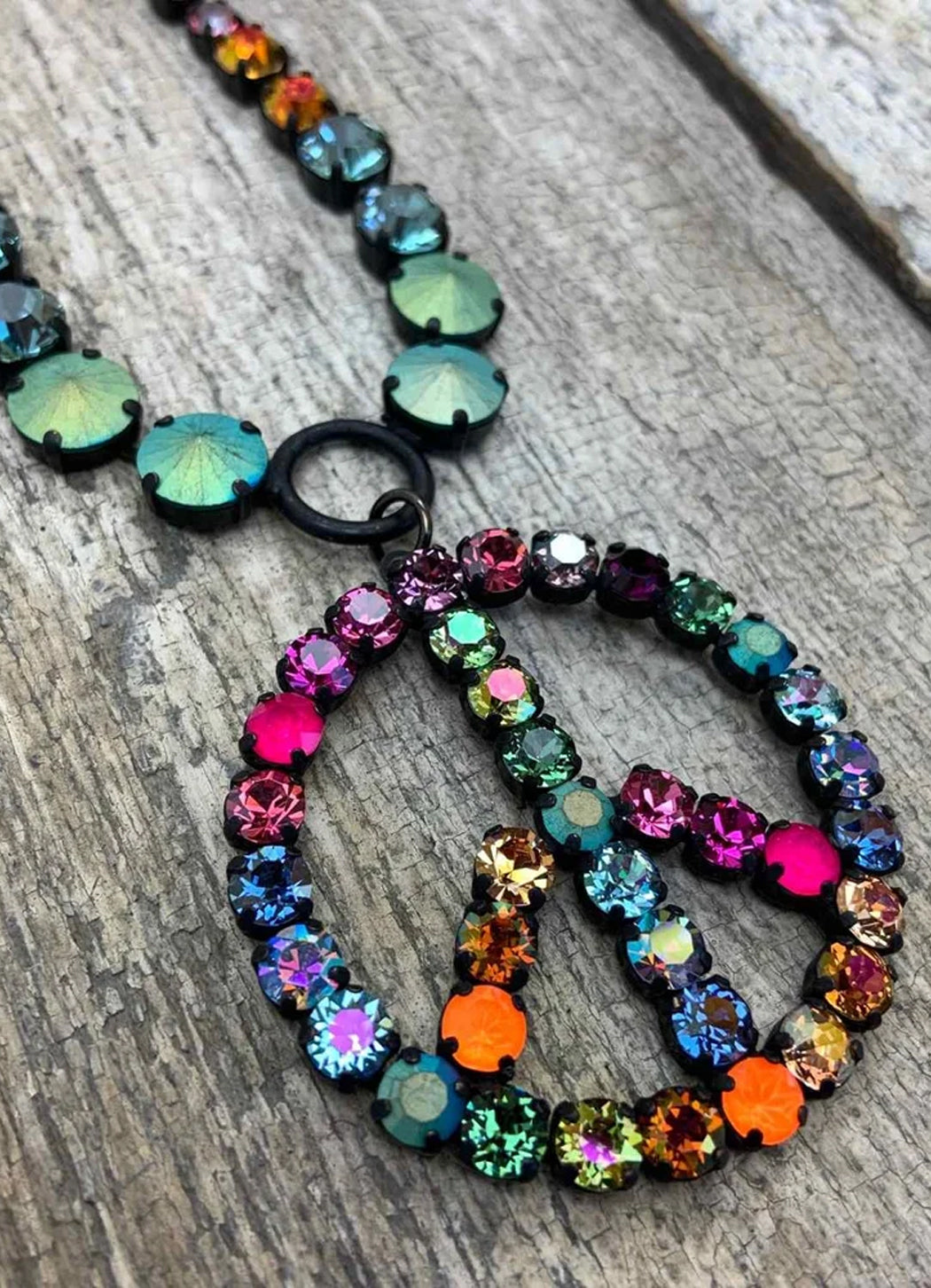 TOVA Peace POP Necklace in Watermelon