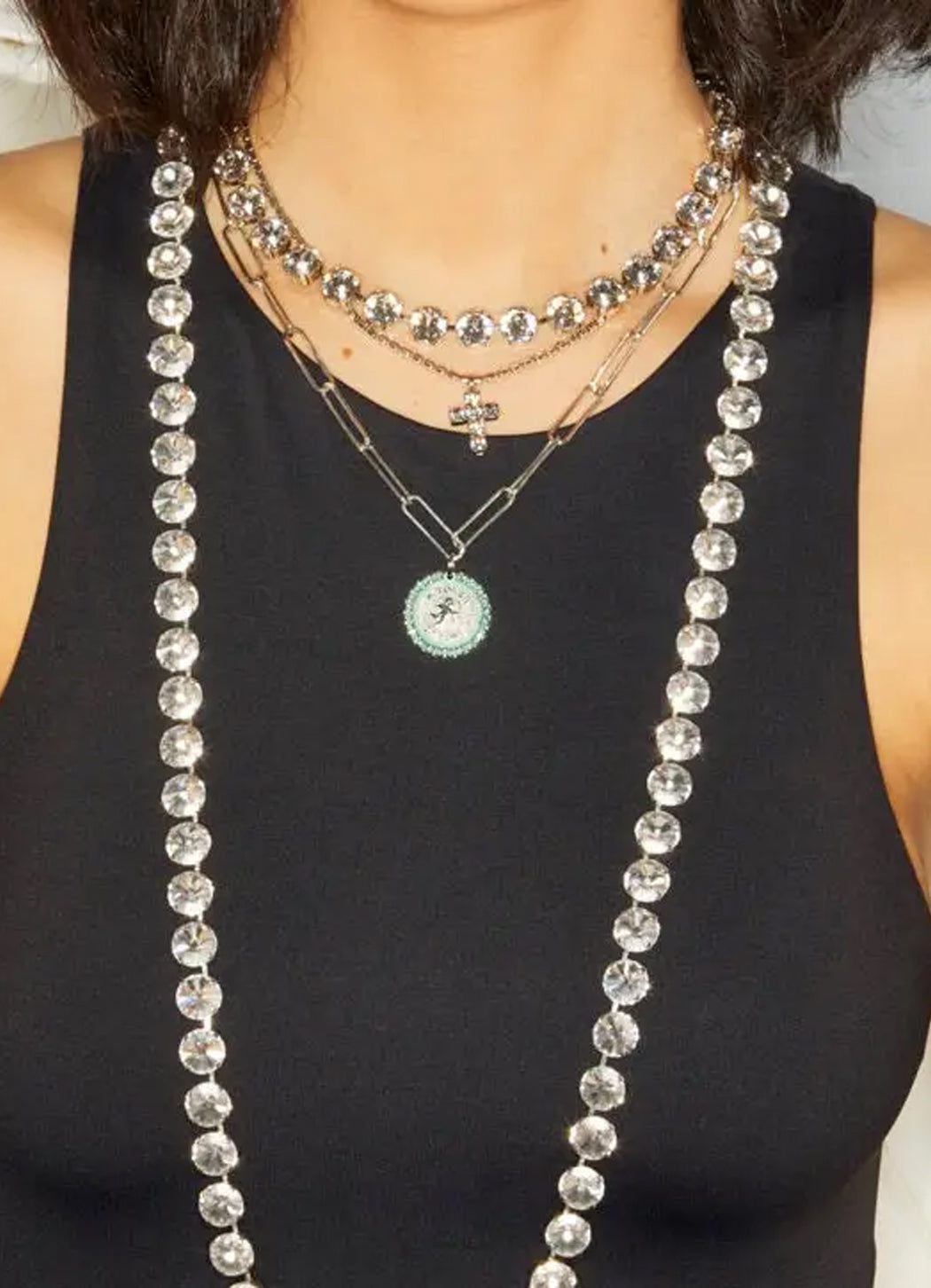 TOVA Celia Necklace Clear